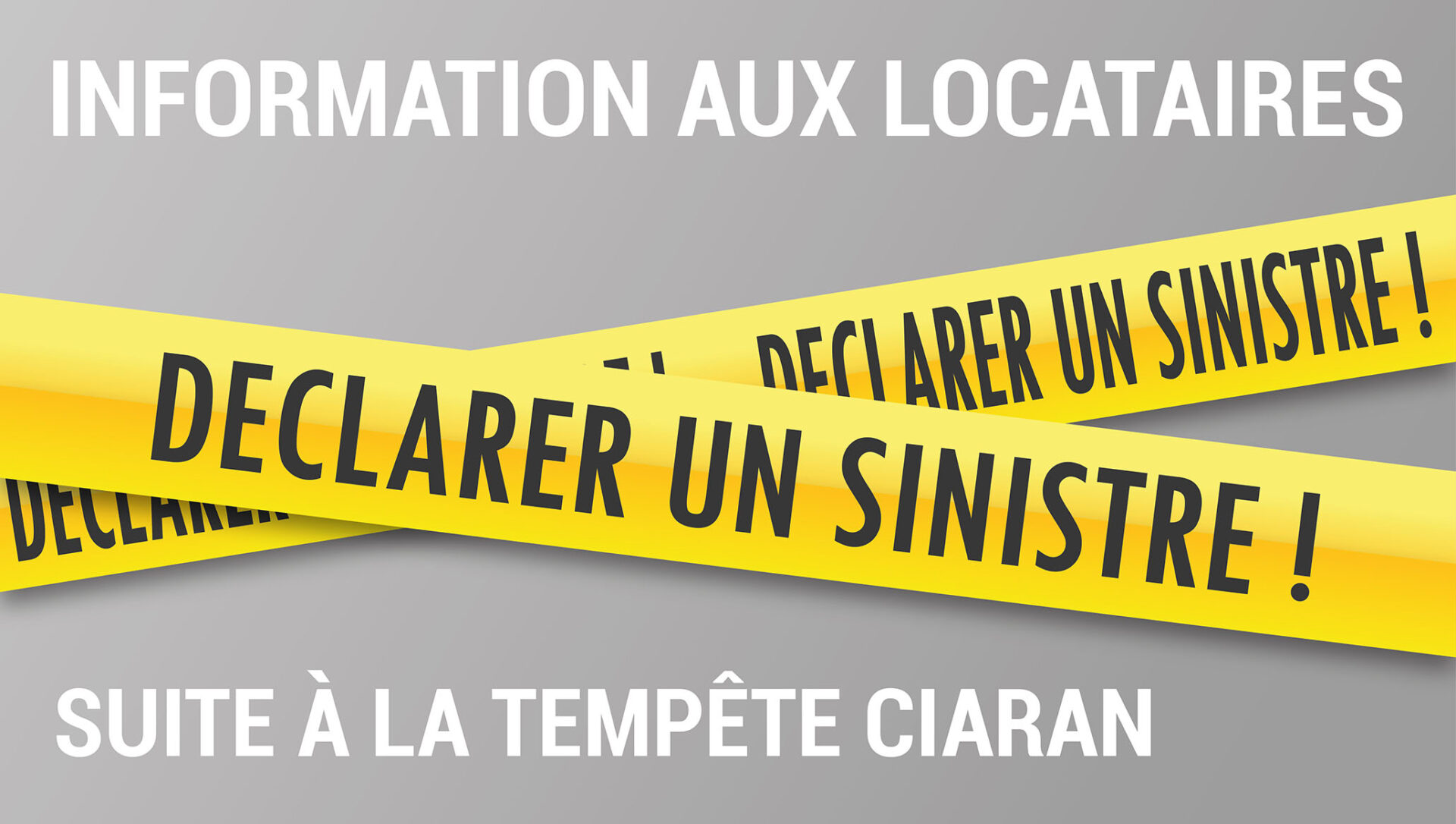 Information aux locataires : déclaration d’un sinistre suite à la tempête Ciaran